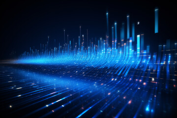 Abstract technology digital line electronic network data innovation concept background.