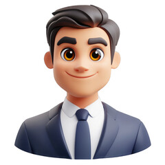 Businessman in a 3d cartoon.