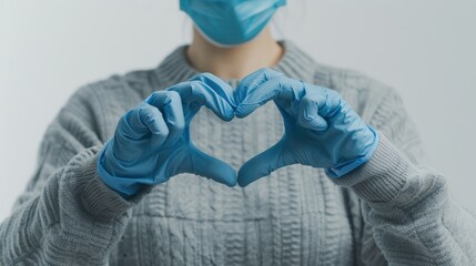 A heart with gloves