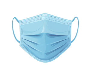 A blue medical mask for protection against airborne particles and viruses, designed for comfort and effectiveness.