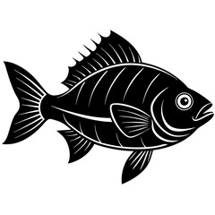 bream fish silhouette Vector SVG