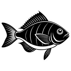 bream fish silhouette Vector SVG