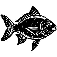 bream fish silhouette Vector SVG