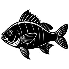 bream fish silhouette Vector SVG