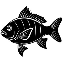bream fish silhouette Vector SVG