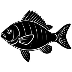 bream fish silhouette Vector SVG