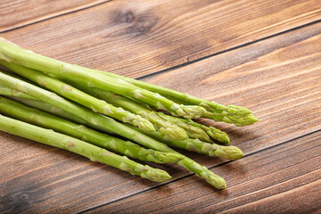 Raw green uncooked asparagus sprout