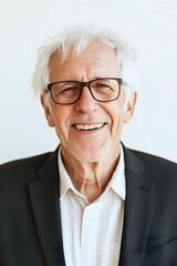 Fototapeta premium headshot of a middle aged man with glasses