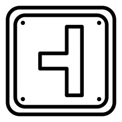 Intersection icon in outline style