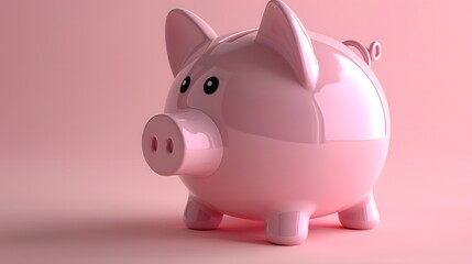This chubby pink piggy bank brings a playful touch to the act of saving, making it a joy to use for all ages.