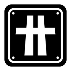 Fototapeta premium Highway icon in glyph style