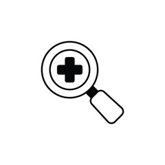 Zoom In icon design with white background stock illustration