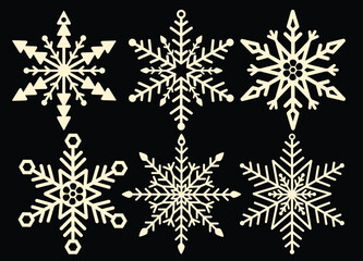 Christmas snowflake For gift tag  laser cut File Christmas ornament laser cut