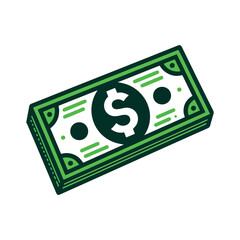 Dollar  note, sign, icon  currency dollar bill symbol vector eps 10.