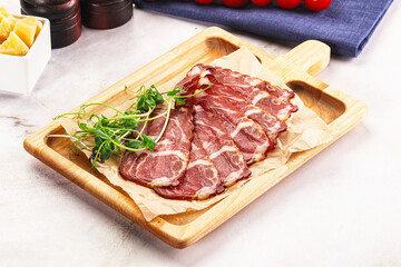 Italian pork sausage - prosciutto crudo