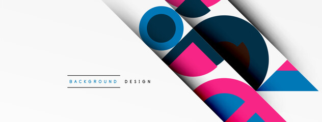 Modern geometrical abstract background - circles. Business or technology presentation design