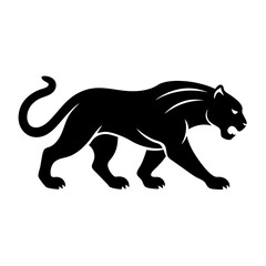 A modern, persuasive logo of a prowling panther for luxury products.




