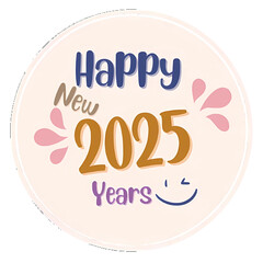 icon happy new years 2025