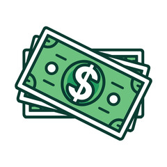 Dollar  note, sign, icon  currency dollar bill symbol vector eps 10.