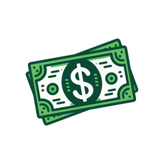 Dollar  note, sign, icon  currency dollar bill symbol vector eps 10.