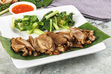 Asian cuisine Baked duck breast