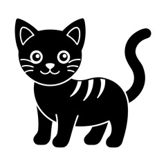 Obraz premium black and white cat