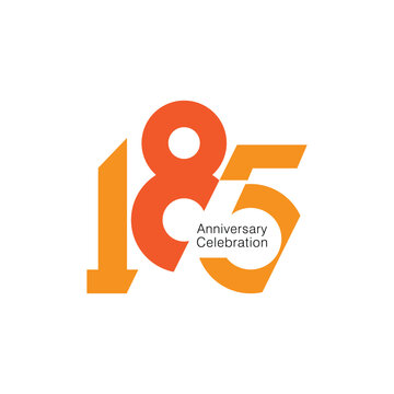185th, 185 Logo, 185 Years Anniversary Logo, Vector Template Design element for invitation  and greeting card illustration.