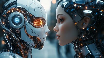 Fototapeta premium Future Technologies, Innovations in the Light of the Future