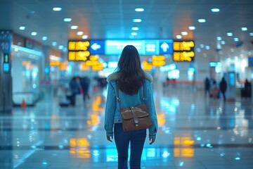 Airport Arrival Hall Welcome Sign A welcome sign in the arrival hall, greeting passengers in multiple languages