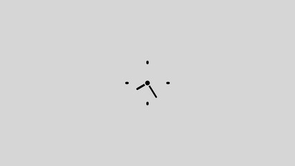 Simple line clock icon illustration concept