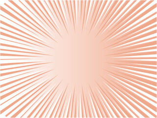 勢いよくスパークするポップな集中線背景素材_ライトレッド