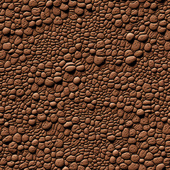 Seamless brown dry ground or soil textyure, with pebbels