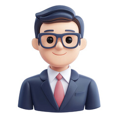 Businessman in a 3d cartoon style.