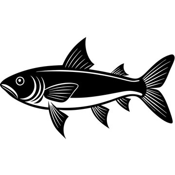 recommend clip art: grey mullet fish silhouette Vector SVG