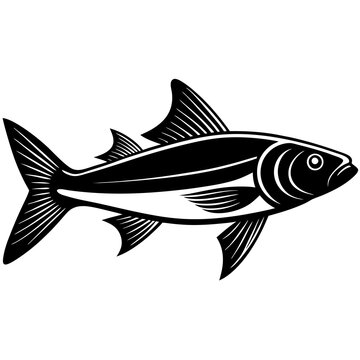 recommend clip art: grey mullet fish silhouette Vector SVG
