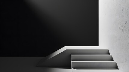 Obraz premium Minimalist gipsum prop in high contrast for a modern poster AI generated illustration