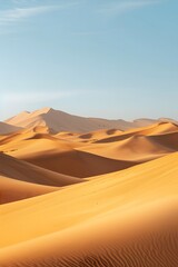 Minimalistic abstract desert dunes in cinematic style  AI generated illustration