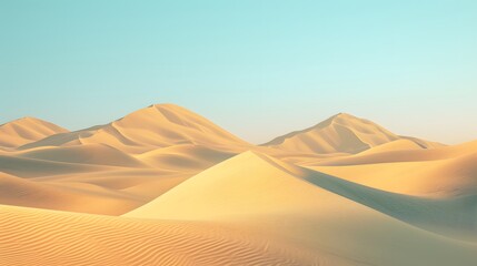 Minimalistic abstract desert dunes in cinematic style  AI generated illustration