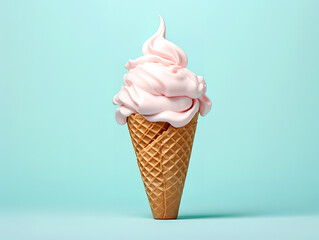 ice cream cone isolated,Fruit ice cream