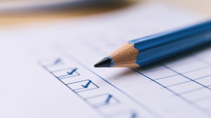 Pencil and Checklist Form