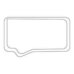 Set of blank white speech bubble in flat design, chatting box, message box icon. Bal