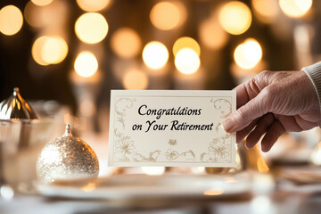 Congratulations on Your Retirement Celebration with Evening Lights 