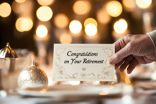Congratulations on Your Retirement Celebration with Evening Lights 