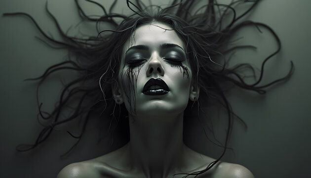 Dark Elegance: The Enigmatic Woman