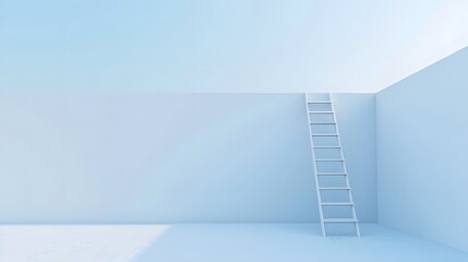 Minimalistic representation of a corporate ladder   AI generated illustration