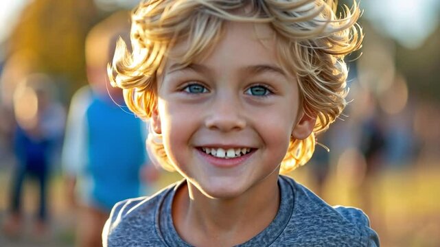 During sports practice at the athletics club, a young girl is sprinting with her companions.