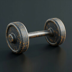 Fototapeta premium 3D Dumbbell Icon: Fitness and Strength Training Illustration Logo