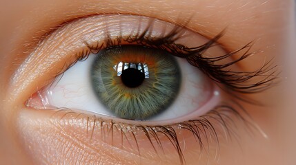 Fototapeta premium A close up of a human eye opening and closing slowly AI generated illustration