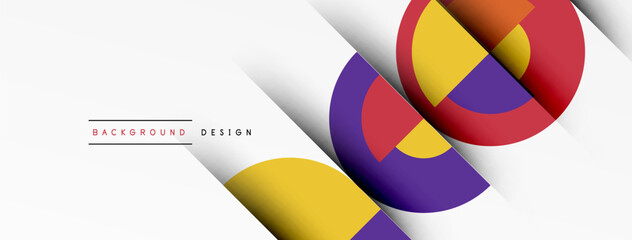 Obraz premium Modern geometrical abstract background - circles. Business or technology presentation design