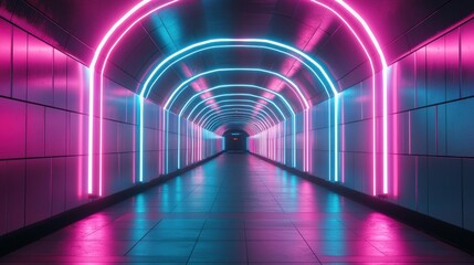 Neon Tunnel: A Vibrant Passageway of Endless Possibilities